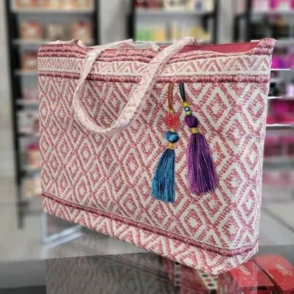 Estee Lauder Handbags - #405 Estee Lauder Pink Beach Bag w/makeup/perfume
